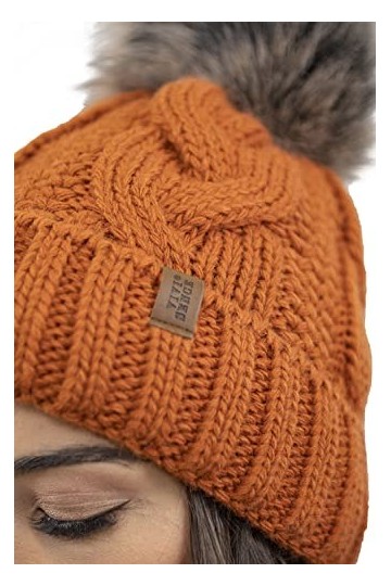 VIVISENCE Filloo Bonnet Et Écharpe Ensemble dhiver 7014Kmpl, Orange,UNI