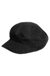 SOIMISS Chapeau de paille octogonal pour femme - Chapeau de soleil vintage tissé résistant au soleil - Noir - S/M