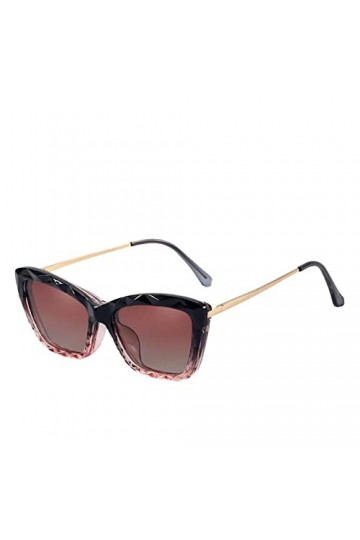 HCHES Populaire conduite lunettes de soleil polarisées femmes Clip sur Cat Eye mode lunettes de soleil femme anti lumière ble