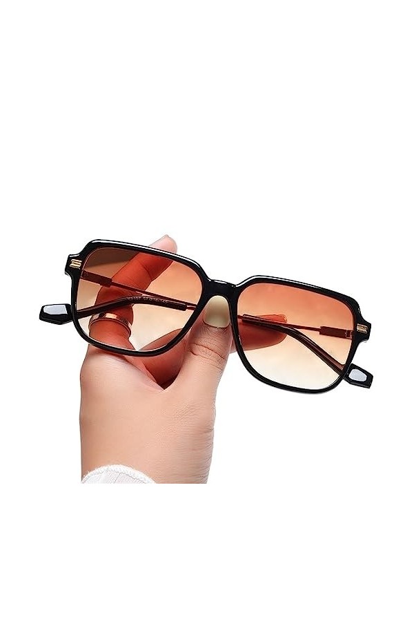 Générique Lunettes de soleil décoratives de vacances en plein air pour hommes et femmes à grand cadre en métal