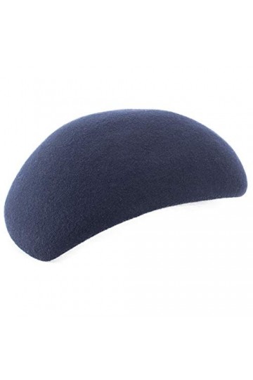 Lawliet Chapeau bibi incliné en feutre pour femme avec base en forme de pilule non taillée A597 - Bleu - Taille Unique