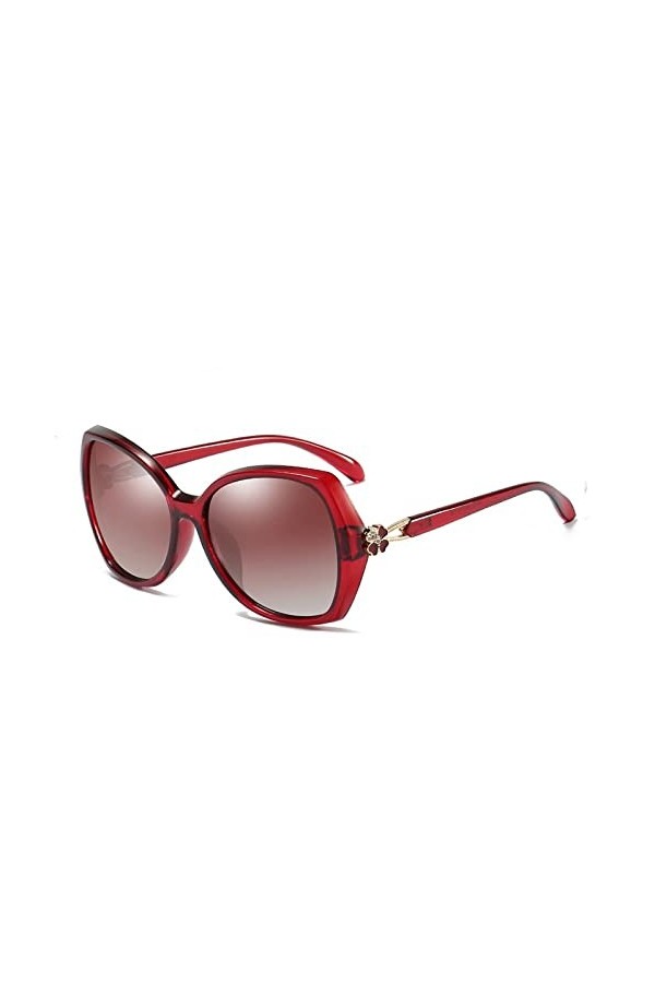 HCHES Lunettes de soleil polarisées de luxe pour femmes lunettes de soleil de conduite surdimensionnées pour femmes lunettes 