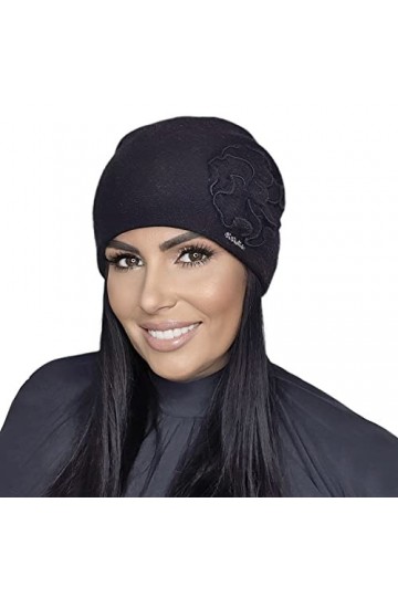 Kamea Élégant Bonnet dhiver pour Les Femmes Olimpia, Noir,Taille Unique