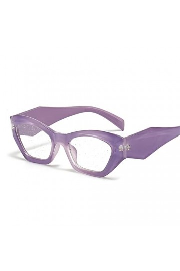 Générique Lunettes de soleil décoratives de mode pour hommes et femmes hip hop oeil de chat polygone