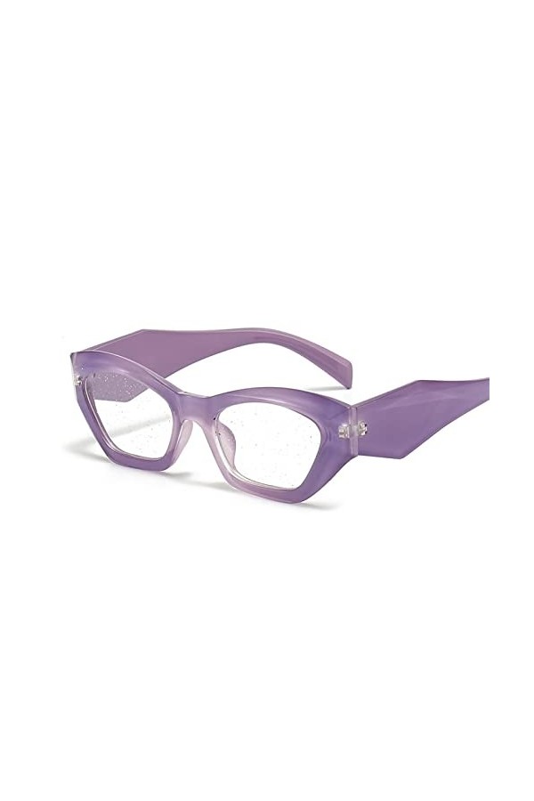 Générique Lunettes de soleil décoratives de mode pour hommes et femmes hip hop oeil de chat polygone