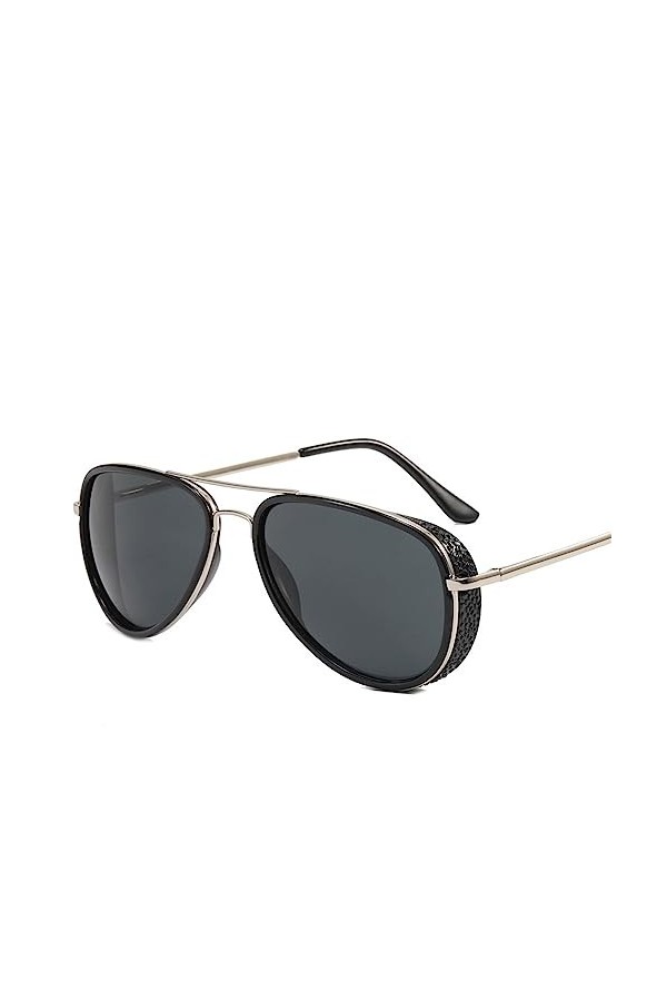 Lunettes de soleil décoratives de mode de vacances en plein air dhommes et de femmes de grand cadre de conduite en métal