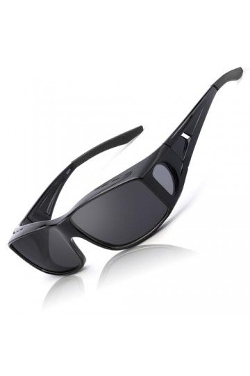 LVIOE Surlunettes Polarisées Hommes Femmes, Lunettes de Conduite Clip Lunettes de Soleil Anti-UVA UVB