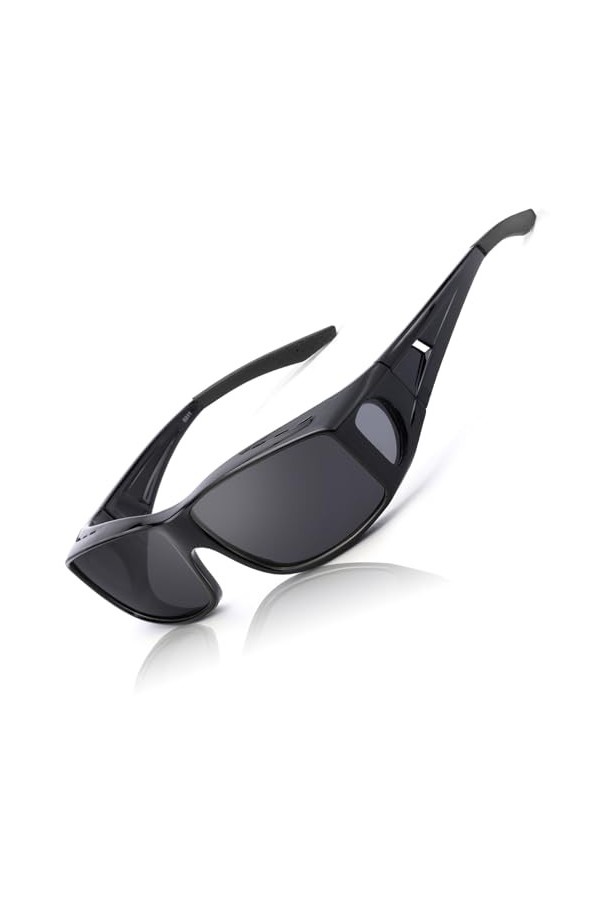 LVIOE Surlunettes Polarisées Hommes Femmes, Lunettes de Conduite Clip Lunettes de Soleil Anti-UVA UVB