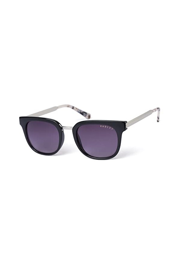 Radley RDS 6510 Womens Sunglasses 104 Black Mattalic Silver/Smoke Gradient