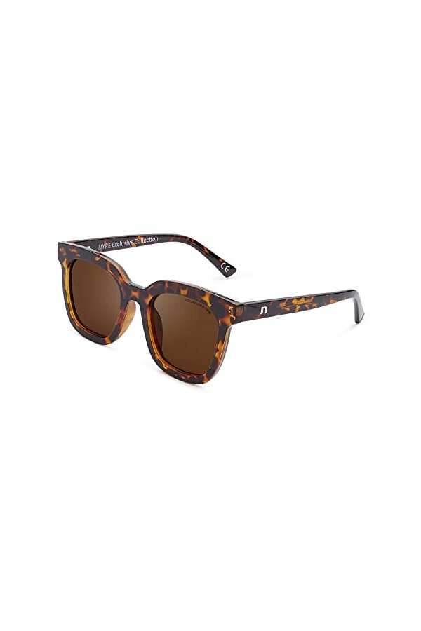 CLANDESTINE Quadrato Habana Brown by HYPE - Lunettes de soleil polarisées homme & femme