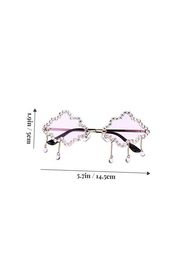 TENDYCOCO 4 Paires Lunettes De Soleil Nuage Lunettes Des Années 70 Lunettes De Soleil De Fête Sur La Plage Lunettes Cool Lune
