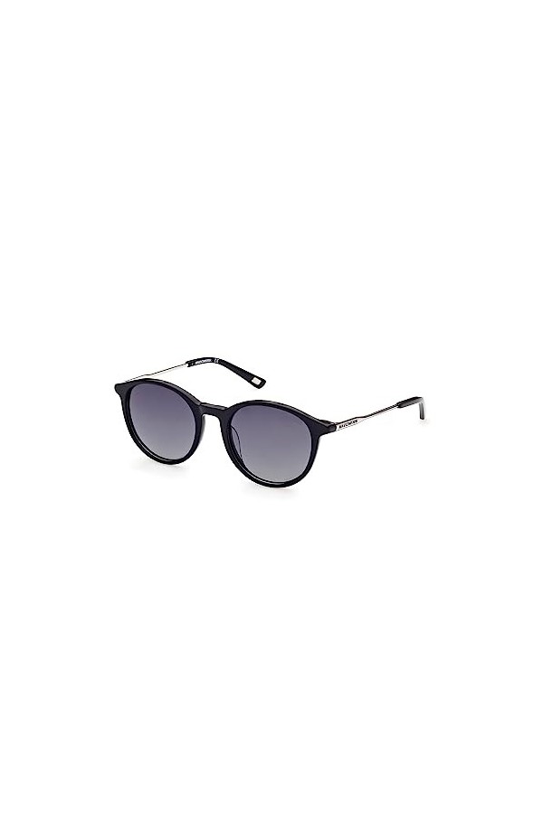 Skechers Se6157 Lunettes de Soleil, Noir Brillant, 50/19/140 Femme