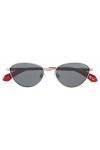 Superdry Womens Sunglasses SDS 5002 202 Silver/Red Crystal/Solid Smoke