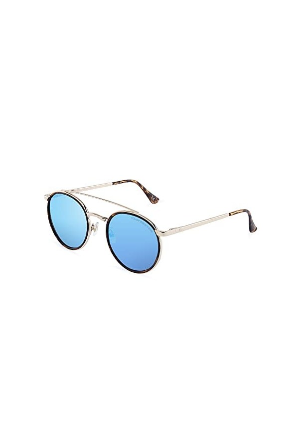 CLANDESTINE Pure Gold Matte Habana Ice Blue - Lunettes de soleil Nylon HD homme & femme