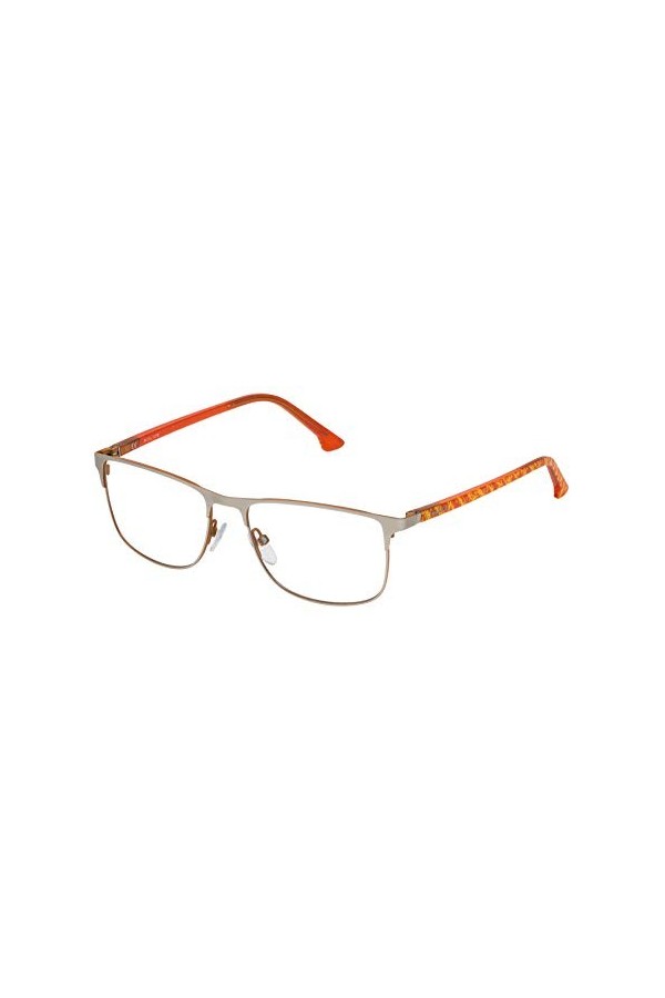 Police Vpl396530s34 Sunglasses, Matt Palladium with/Orange Parts, 53 Unisex