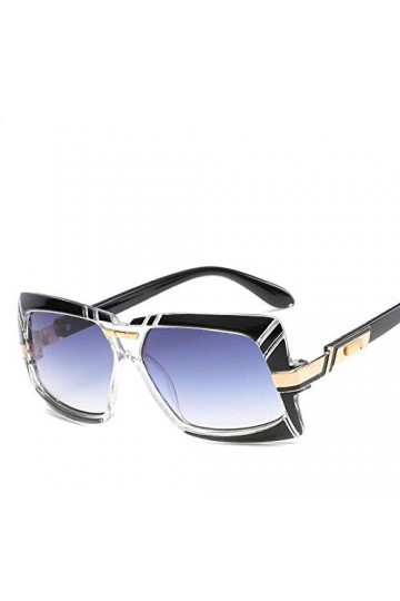 NIUASH Lunettes de Soleil polarisées Vintage Grand Cadre Lunettes de Soleil Femmes Miroir Lunettes Dame métal UV400 Conduite 