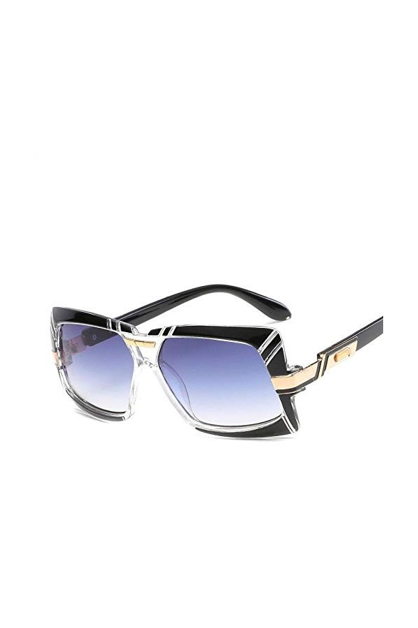 NIUASH Lunettes de Soleil polarisées Vintage Grand Cadre Lunettes de Soleil Femmes Miroir Lunettes Dame métal UV400 Conduite 