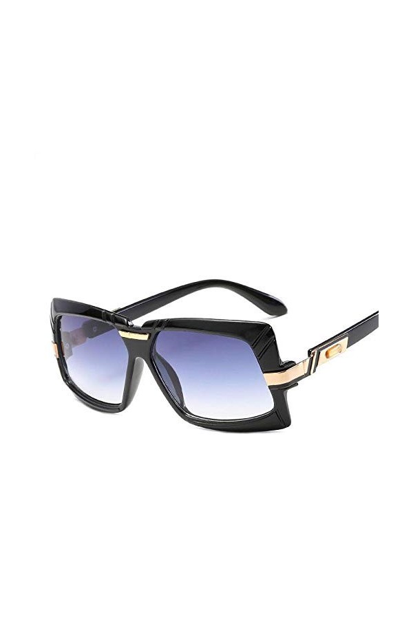 NIUASH Lunettes de Soleil polarisées Vintage Grand Cadre Lunettes de Soleil Femmes Miroir Lunettes Dame métal UV400 Conduite 