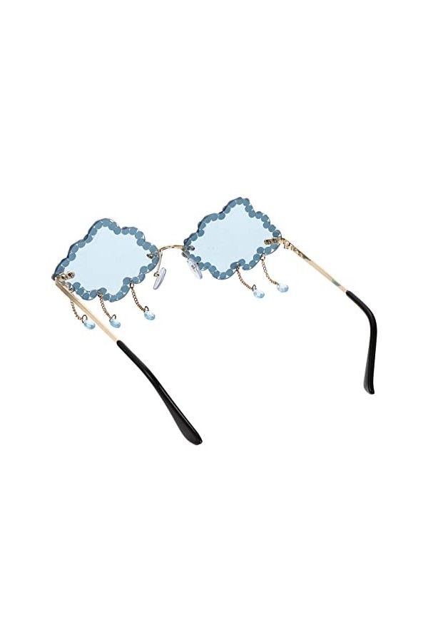 TENDYCOCO 4 Paires Lunettes De Soleil Nuage Lunettes à Pampilles Nuages Drôle Des Années 90 Lunettes De Soleil De Fête Sur La