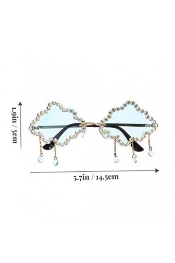 TENDYCOCO 4 Paires Lunettes De Soleil Nuage Lunettes à Pampilles Nuages Drôle Des Années 90 Lunettes De Soleil De Fête Sur La