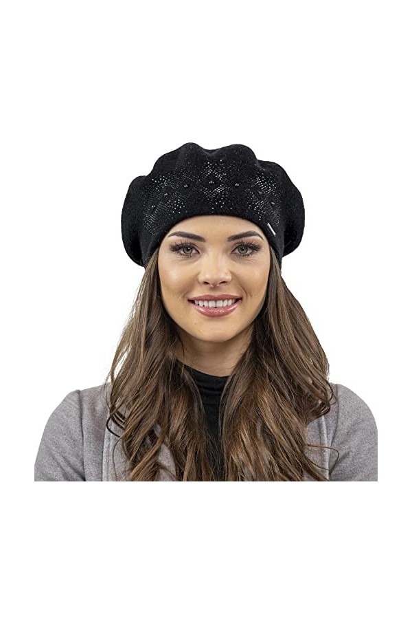 VIVISENCE Béret Classique Et À La Mode 7047, Gris Foncé,UNI