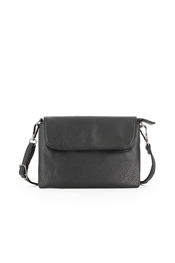 flora & co - Sacoche Bandoulière Femme PU Cuir Souple - Mini Sac Messenger Porté Epaule A Rabat - Pochette Besace Lanière Lég