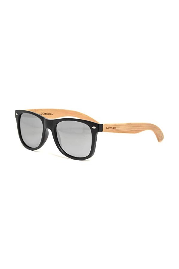 GOWOOD Lunettes de Soleil en Bambou pour Hommes et Femmes | Lunettes de Soleil Polarisées Homme | Lunette Bois Homme Qualité 