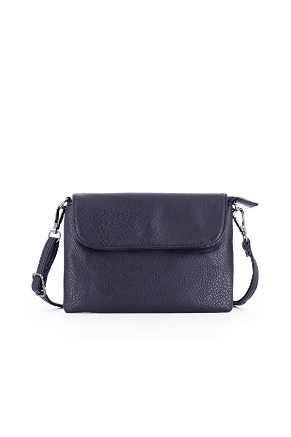 flora & co - Sacoche Bandoulière Femme PU Cuir Souple - Mini Sac Messenger Porté Epaule A Rabat - Pochette Besace Lanière Lég