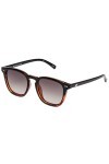 Le Specs Lunettes de soleil No Biggie pour homme et femme - Forme rectangulaire avec protection UV, Khaki Grad/Black/Tort