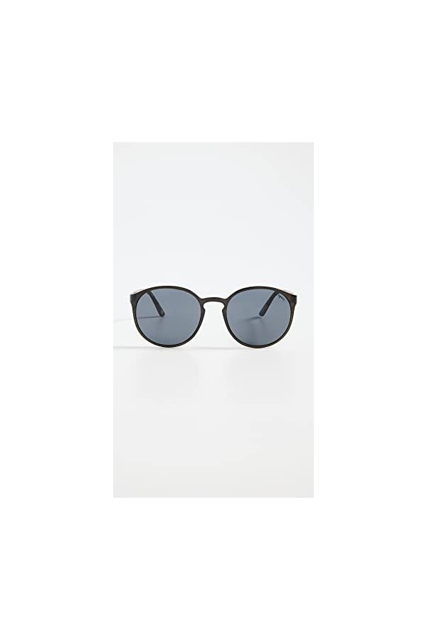Le Specs Swizzle Lunettes de soleil pour homme et femme avec monture ronde Protection UV, Smoke Mono/Charbon