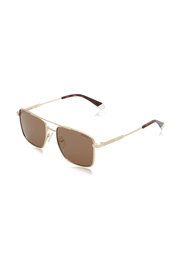 Polaroid PLD 4134/s/x Sunglasses, AOZ/SP Matte Gold, 57 Unisex