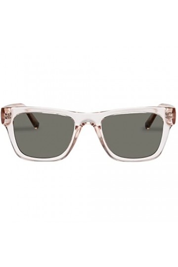 Le Specs Lunettes de soleil LE PHOQUE Femme Homme Forme rectangulaire Cadre avec Protection UV, Kaki Mono/Sable