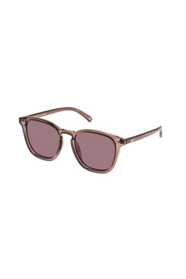 Le Specs Lunettes de soleil BIG DEAL LTD EDT pour homme et femme - Forme rectangulaire avec protection UV, Mono marron fumé/a