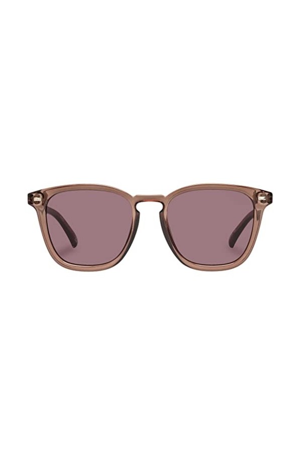 Le Specs Lunettes de soleil BIG DEAL LTD EDT pour homme et femme - Forme rectangulaire avec protection UV, Mono marron fumé/a