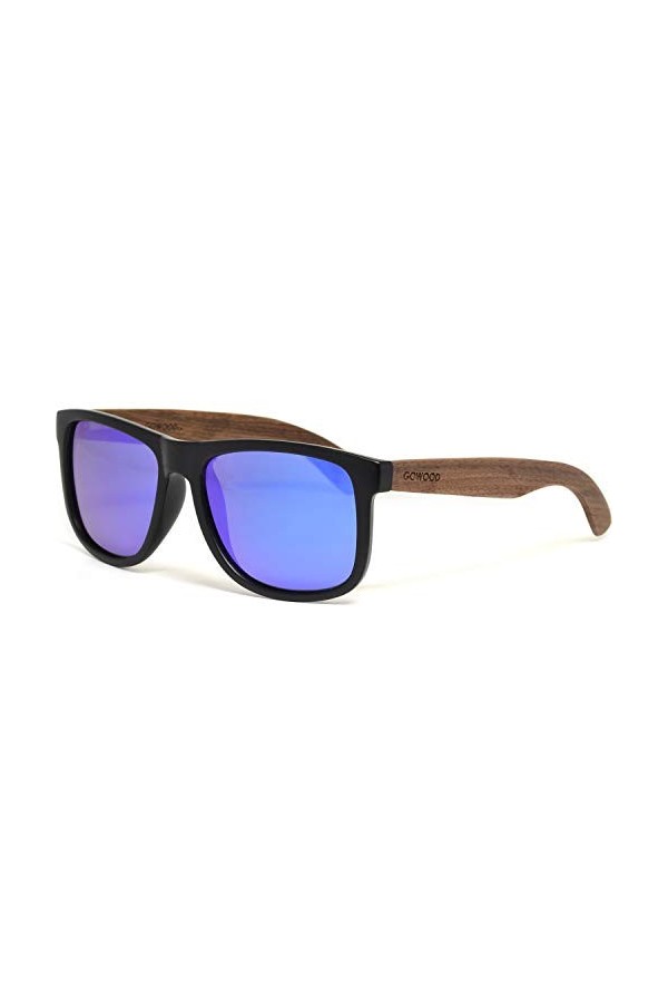 Lunettes de Soleil Carrées en Bois Hommes et Femmes | Lunettes de Soleil Polarisées Homme UV400 | Lunette Bois Homme Qualité 