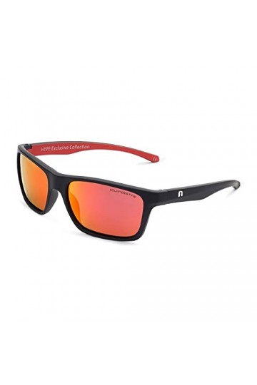 CLANDESTINE Square Matte Black Red N by HYPE - Lunettes de soleil Nylon HD homme & femme