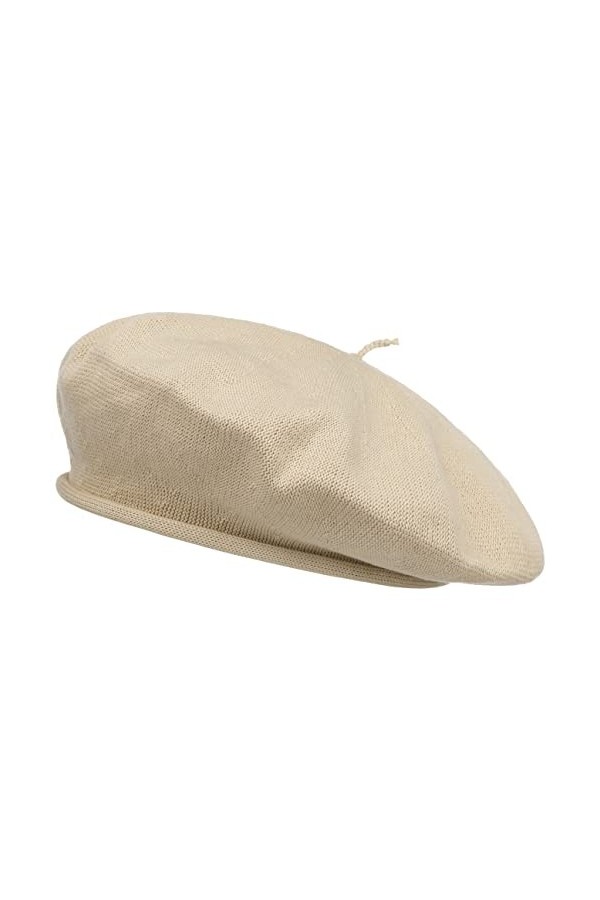 Barascon Béret en Viscose béret Basque en Tissu Taille Unique - Beige 