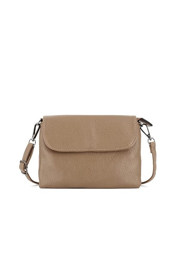 flora & co - Sacoche Bandoulière Femme PU Cuir Souple - Mini Sac Messenger Porté Epaule A Rabat - Pochette Besace Lanière Lég