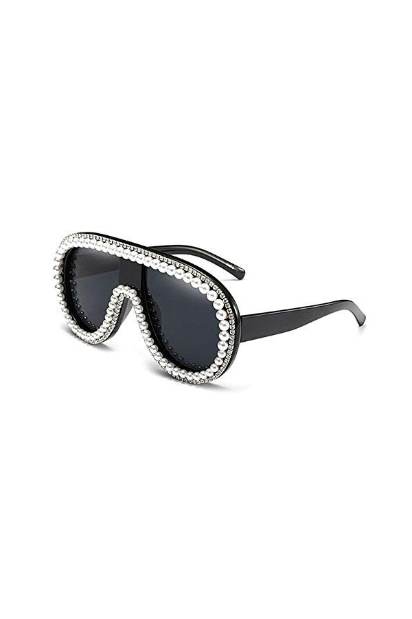 ZYIZEE Lunettes de Soleil Lunettes de Soleil Femme surdimensionnées Lunettes de Soleil Diamant Femme Lunettes UV400 Oculos-B