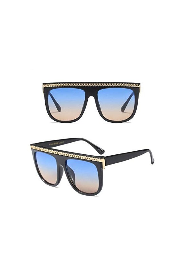 NIUASH Lunettes de Soleil polarisées Lunettes de Soleil carrées Unisexes Oculos De Sol Femmes Lunettes de Soleil-C