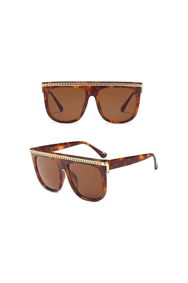 NIUASH Lunettes de Soleil polarisées Lunettes de Soleil carrées Unisexes Oculos De Sol Femmes Lunettes de Soleil-F