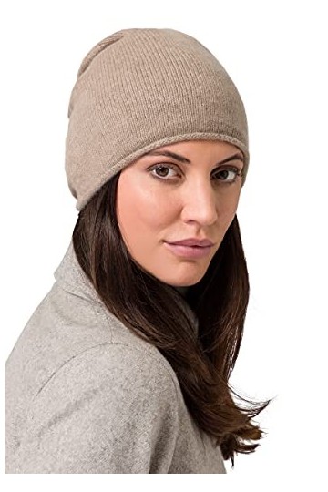 Style & Republic Bonnet en Cachemire, Bonnet Nougat en 100% Cachemire, Taille Unique avec Tour de Taille 50cm, Unisexe …