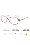 Lunettes de Lecture Photochromiques pour Femmes, Lunettes de Soleil Anti Éblouissement Légères et Flexibles avec Charnière à 