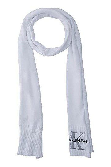 Calvin Klein Knitted Women Scarf ÉCHARPE Femme J Basic TRICOTÉE, Bright White, OS