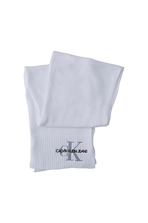 Calvin Klein Knitted Women Scarf ÉCHARPE Femme J Basic TRICOTÉE, Bright White, OS