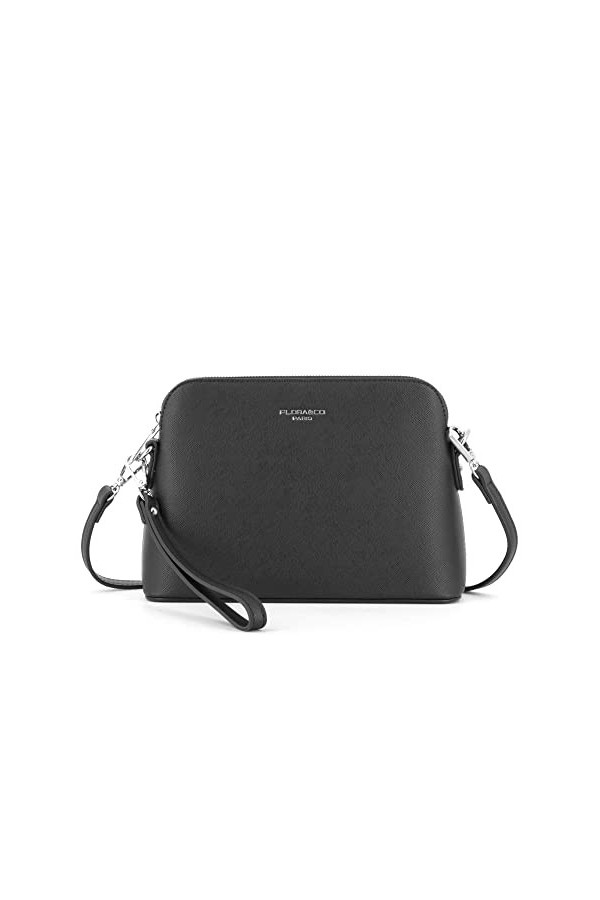 flora & co Petit Sac Bandoulière Femme - Sacoche Pochette Lanière Soirée Rigide - Besace Messenger Porté Main Epaule - Fête M