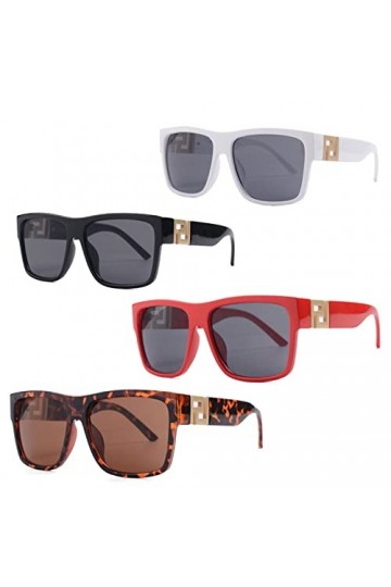 TIYETA 4PCS Lunettes De Soleil Carrées Surdimensionnées Lunettes De Soleil Mode pour Femmes Hommes Polarisées Conduite Rétro 