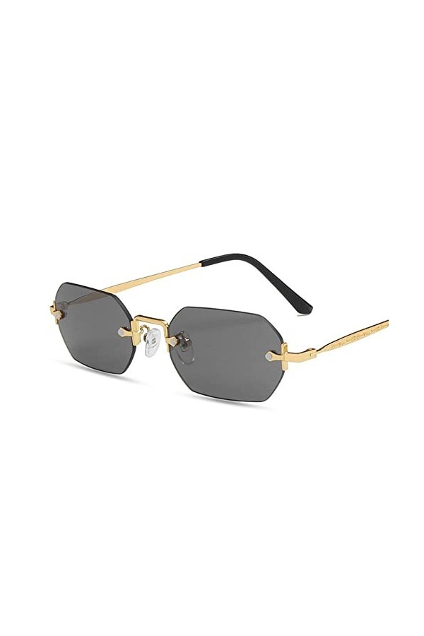 Lunettes de soleil punk à petit cadre en métal pour hommes et femmes