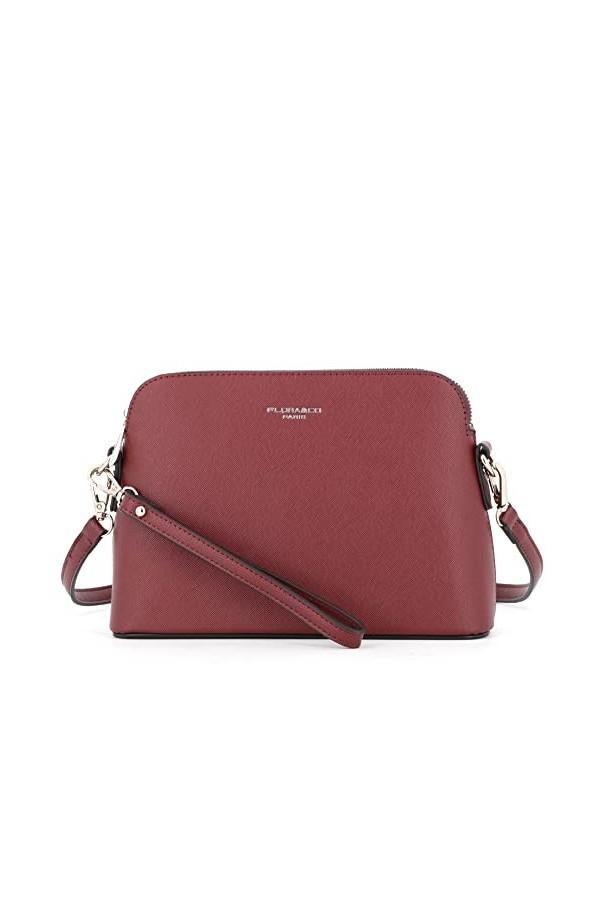 flora & co Petit Sac Bandoulière Femme - Sacoche Pochette Lanière Soirée Rigide - Besace Messenger Porté Main Epaule - Fête M