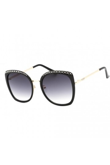 GUESS GF0381, Noir brillant/Dégradé fumé, taille unique